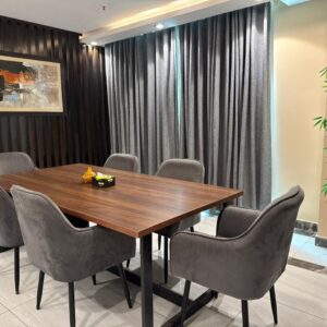 Rent Rover Lahore | Luxury short term Rentals in Lahore | pent-house-vacation-per-day-lahore | Modern dining area with elegant decor