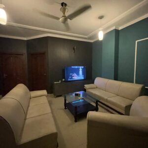 Rent Rover Lahore | Luxury short term Rentals in Lahore | 11000 PKR Per Day | Spacious Two Bed Apartment available in DHA Phase 8 Air Avenue. Features a beautiful living space with a pool table for entertainment. Perfect for short stays, offering comfort, security, and premium facilities — all for just 11000 per night
